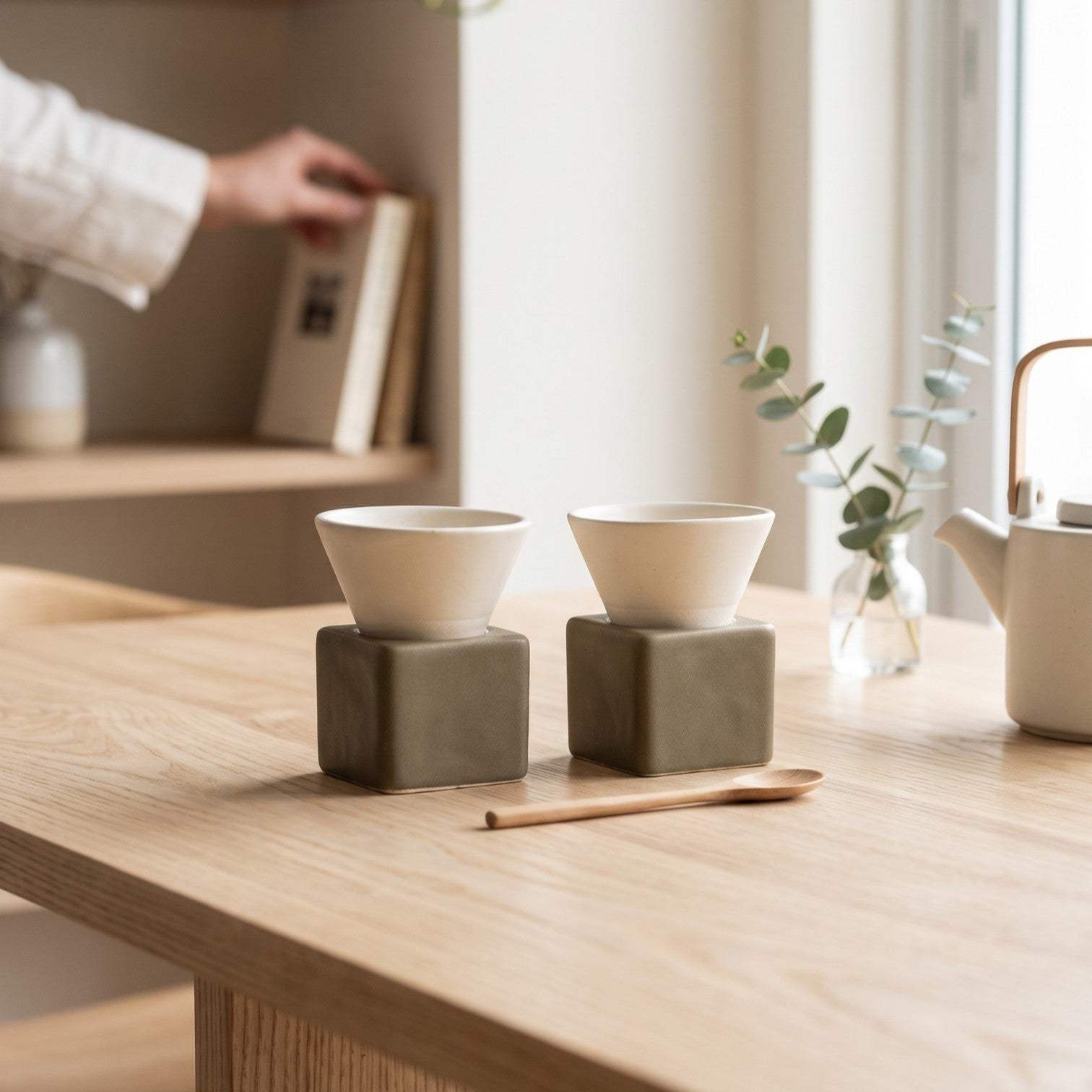 Ivory Conical Espresso Set (Set of 2)